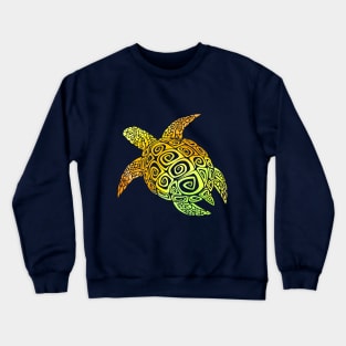 Green mandala turtle Crewneck Sweatshirt